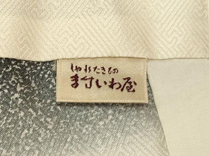 平和屋着物■訪問着 たたき染め 草花文 銀彩 ますいわ屋扱い 正絹 逸品 DABD2411du
