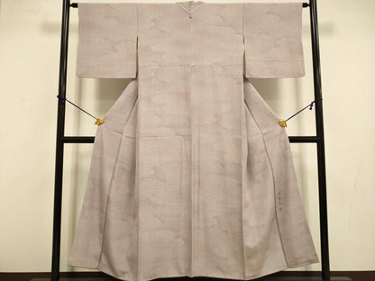 平和屋着物■伝統工芸師 服部光擴 小紋 雲霞文 暈し染め 正絹 逸品 DABD2465du