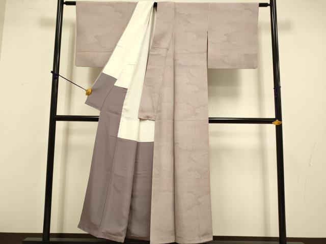 平和屋着物■伝統工芸師 服部光擴 小紋 雲霞文 暈し染め 正絹 逸品 DABD2465du