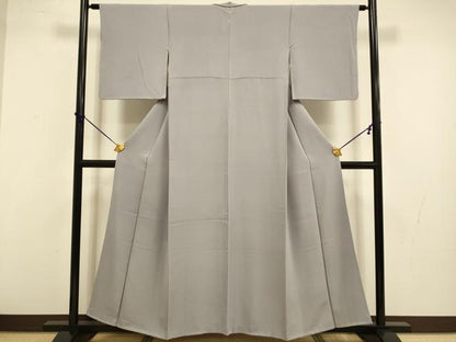 平和屋着物■上質な色無地 鴇鼠色 正絹 逸品 DABD2467du