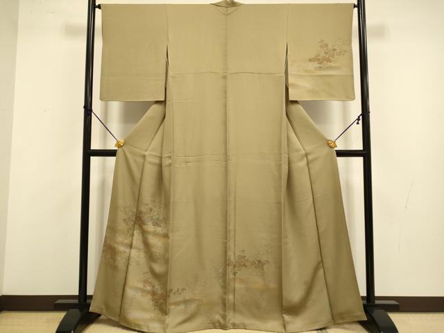 平和屋着物■訪問着 刺繍 草花文 暈し染め 正絹 逸品 DABD2471du