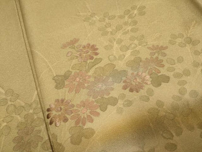 平和屋着物■訪問着 刺繍 草花文 暈し染め 正絹 逸品 DABD2471du