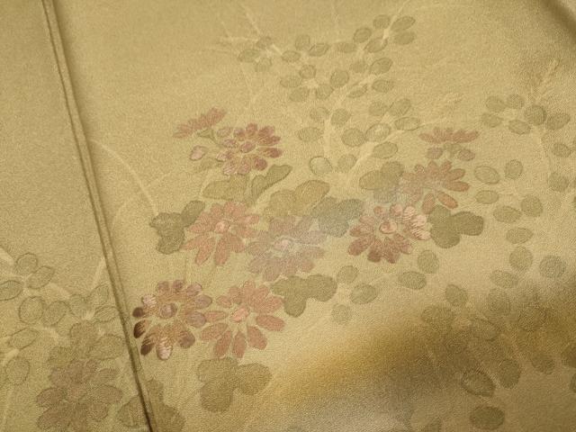 平和屋着物■訪問着 刺繍 草花文 暈し染め 正絹 逸品 DABD2471du