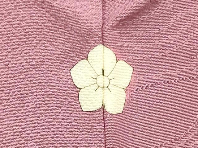 平和屋着物■上質な色無地 竜田川地紋 浅蘇芳色 正絹 逸品 DABD2475du