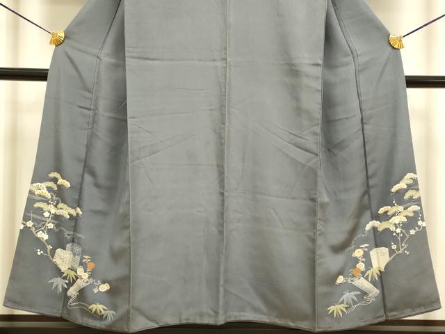 平和屋着物■中国三大刺繍 相良刺繍 色留袖 貝桶花文 金糸 正絹 逸品 DABD2477du