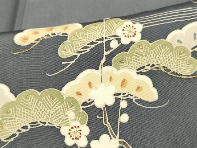 平和屋着物■中国三大刺繍 相良刺繍 色留袖 貝桶花文 金糸 正絹 逸品 DABD2477du