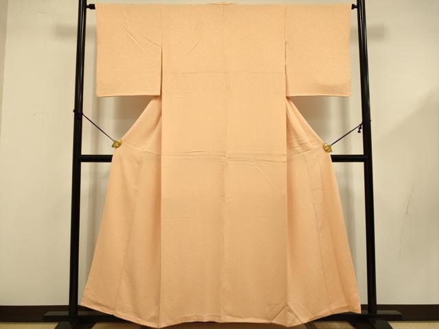 平和屋着物■上質な色無地 草花文 深支子色 近鉄百貨店扱い 正絹 逸品 DABD2492du