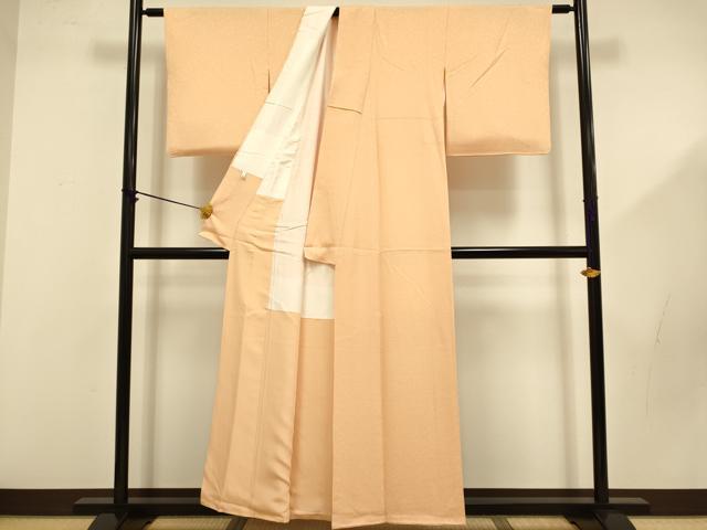 平和屋着物■上質な色無地 草花文 深支子色 近鉄百貨店扱い 正絹 逸品 DABD2492du