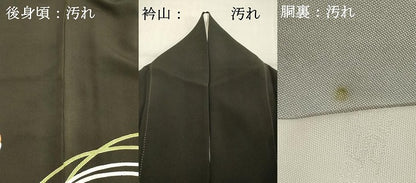 平和屋着物■豪華黒留袖 駒刺繍 扇面鳳凰花文 金彩 正絹 逸品 DABD2539cd