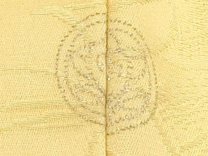 平和屋着物■上質な色無地　舞葉地紋　浅黄色　正絹　逸品　DABD2549cd