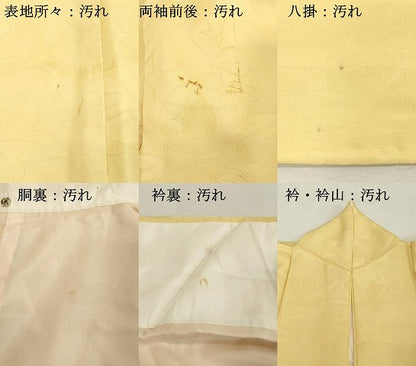平和屋着物■上質な色無地　舞葉地紋　浅黄色　正絹　逸品　DABD2549cd