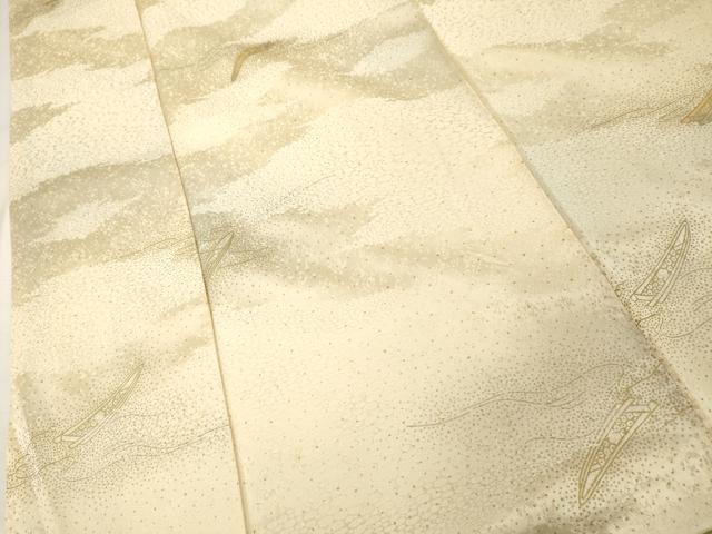 平和屋着物■上質な小紋　霞文　舟　暈し染め　金銀彩　正絹　逸品　DABD2567cd