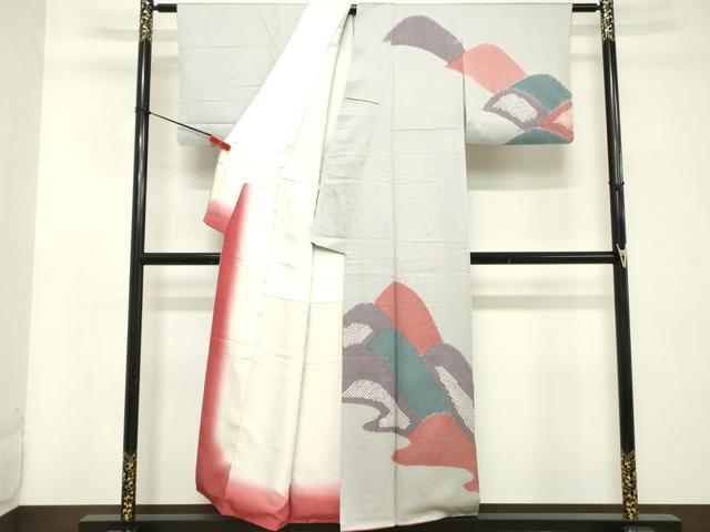 平和屋着物■訪問着 絞り 重ね山文 正絹 逸品 DABD2572cd