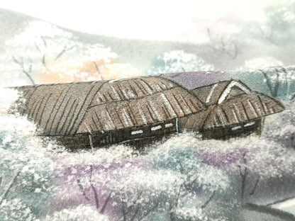 平和屋着物■訪問着 手描き 風景文 暈し染め 正絹 逸品 未使用 DABD2573cd