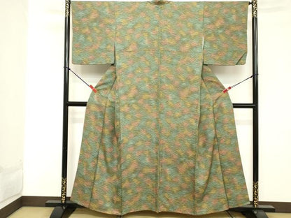 平和屋着物■上質な小紋 芝文 暈し染め 正絹 逸品 DABD2575cd
