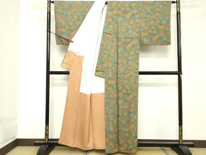 平和屋着物■上質な小紋 芝文 暈し染め 正絹 逸品 DABD2575cd