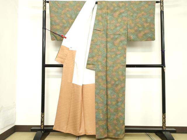 平和屋着物■上質な小紋 芝文 暈し染め 正絹 逸品 DABD2575cd