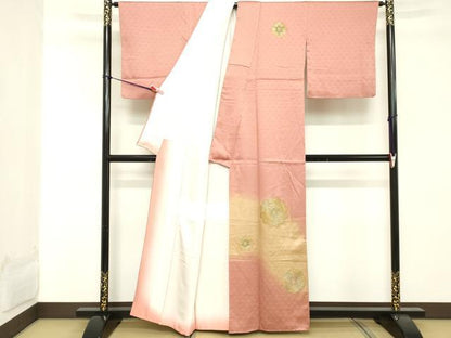 平和屋着物■中国三大刺繍 スワトウ刺繍 汕頭刺繍 総刺繍 訪問着 舞花文 暈し染め 金彩 正絹 逸品 DABD2582cd