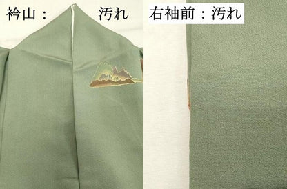 平和屋着物■訪問着 風景文 暈し染め 金彩 正絹 逸品 DABD2590cd