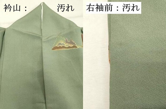平和屋着物■訪問着 風景文 暈し染め 金彩 正絹 逸品 DABD2590cd