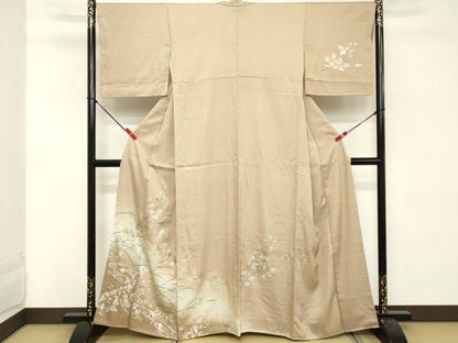 平和屋着物■訪問着 螺鈿 枝花文 トンボ 暈し染め 金彩 正絹 逸品 DABD2591cd