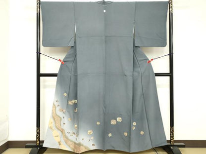 平和屋着物■豪華色留袖　駒刺繍　宝尽くし文　暈し染め　金彩　正絹　逸品　DABD2598cd