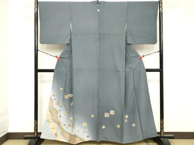 平和屋着物■豪華色留袖　駒刺繍　宝尽くし文　暈し染め　金彩　正絹　逸品　DABD2598cd