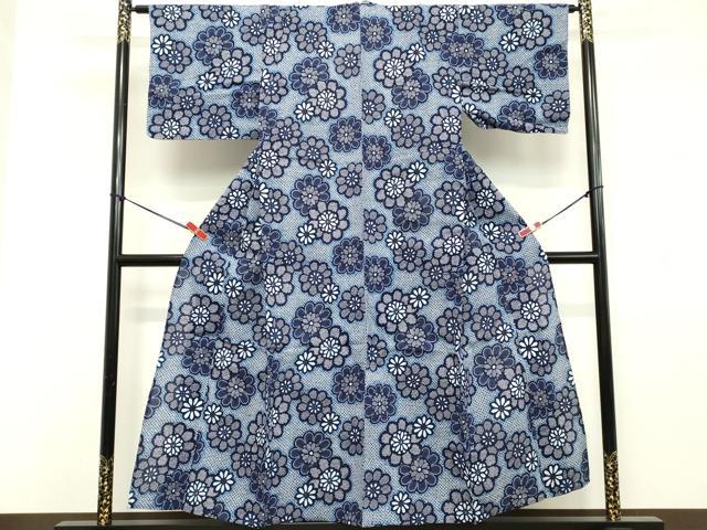 平和屋着物∴夏物　浴衣　舞花文　綿　逸品　DABD2609cd