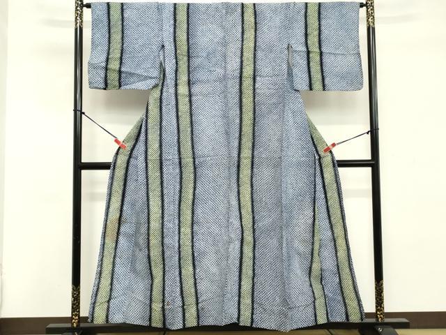 平和屋着物∴夏物　浴衣　有松鳴海絞り　縞　綿　逸品　DABD2625cd