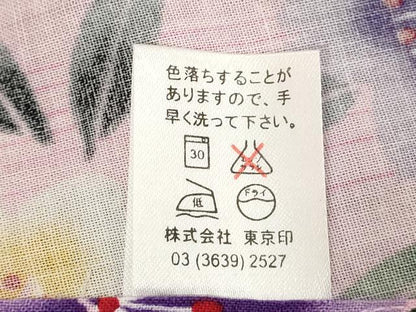 平和屋着物∴夏物 浴衣 花繋ぎ 綿 逸品 DABD2631cd