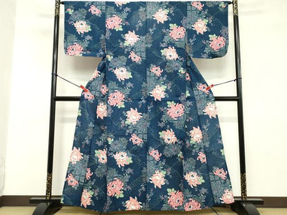 平和屋着物∴夏物 浴衣 乱菊 綿 逸品 DABD2632cd
