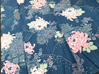 平和屋着物∴夏物 浴衣 乱菊 綿 逸品 DABD2632cd