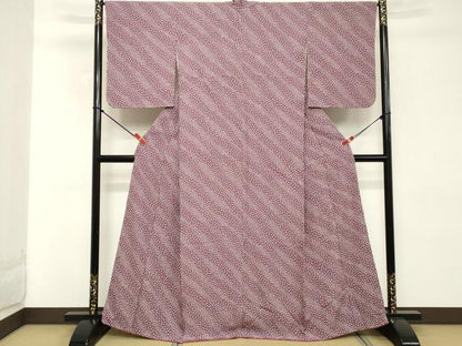 平和屋着物■上質な小紋 舞桜文 正絹 逸品 DABD2637cd