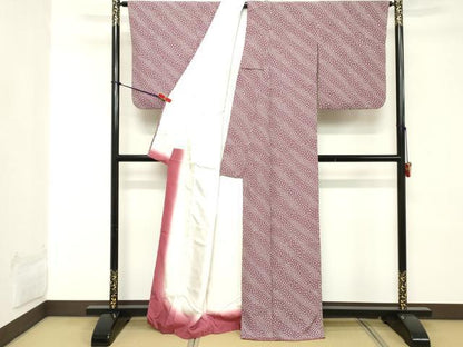 平和屋着物■上質な小紋 舞桜文 正絹 逸品 DABD2637cd