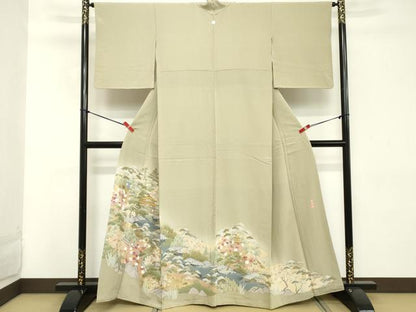 平和屋着物■豪華色留袖　風景文　金閣寺　暈し染め　金彩　正絹　逸品　DABD2646cd