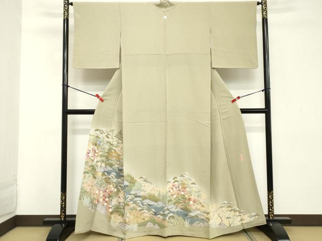 平和屋着物■豪華色留袖　風景文　金閣寺　暈し染め　金彩　正絹　逸品　DABD2646cd
