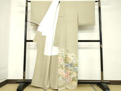 平和屋着物■豪華色留袖　風景文　金閣寺　暈し染め　金彩　正絹　逸品　DABD2646cd