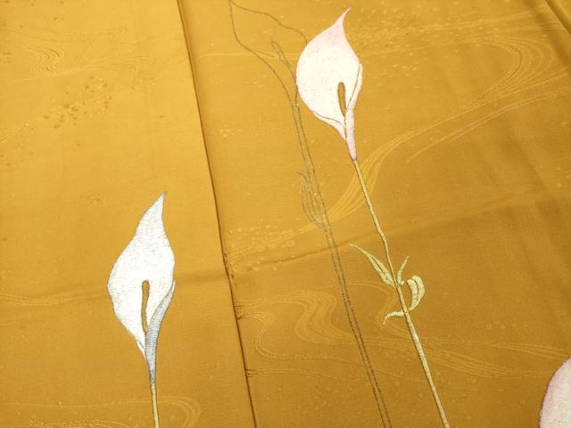 平和屋着物■訪問着 総刺繍 枝花文 正絹 逸品 DABD2665cd