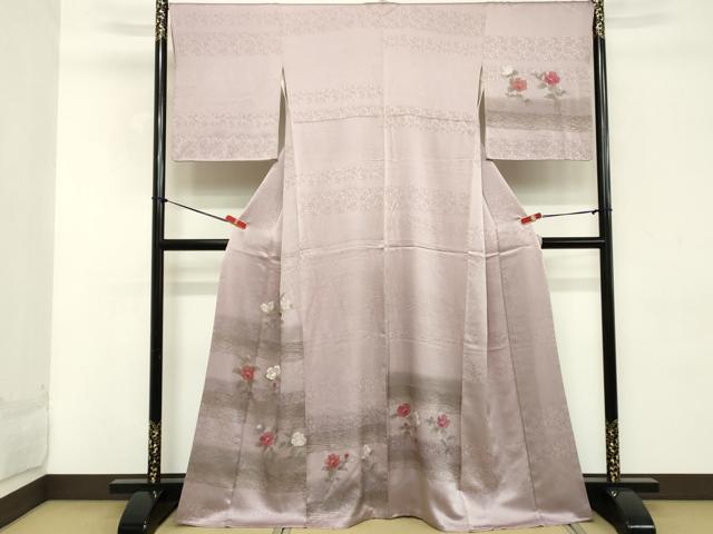 平和屋着物■訪問着 刺繍 草花文 正絹 逸品 DABD2668cd