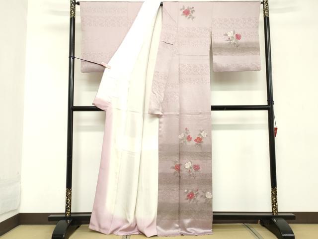 平和屋着物■訪問着 刺繍 草花文 正絹 逸品 DABD2668cd