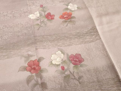 平和屋着物■訪問着 刺繍 草花文 正絹 逸品 DABD2668cd