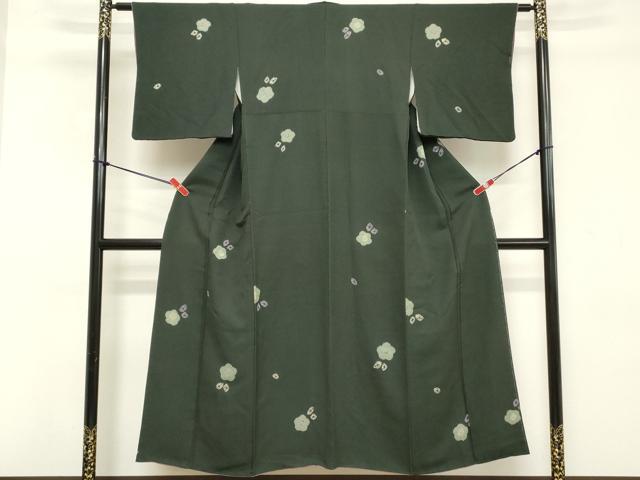 平和屋着物■上質な小紋 絞り 舞花文 正絹 逸品 DABD2692cd