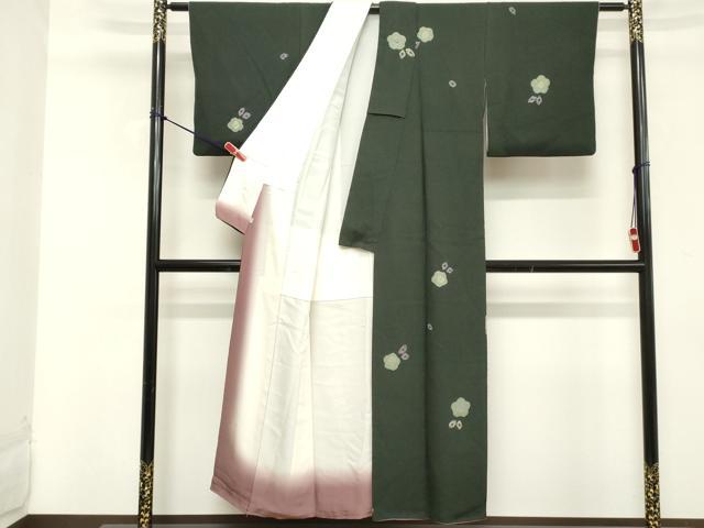 平和屋着物■上質な小紋 絞り 舞花文 正絹 逸品 DABD2692cd