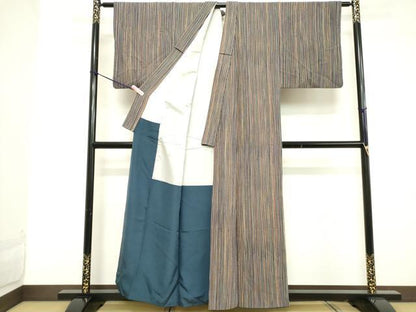 平和屋着物■上質な小紋 間道 正絹 逸品 DABD2697cd