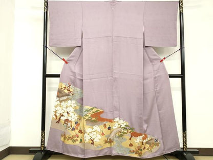 平和屋着物■豪華色留袖　人物風景文　金彩　正絹　逸品　DABD2717cd