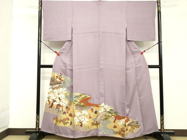 平和屋着物■豪華色留袖　人物風景文　金彩　正絹　逸品　DABD2717cd