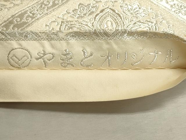 平和屋着物◎六通柄袋帯　唐織　蜀江花文　正絹　逸品　DABD2775cd