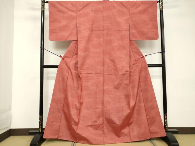 平和屋着物■上質な紬　格子　正絹　逸品　未使用　DABD2785cd
