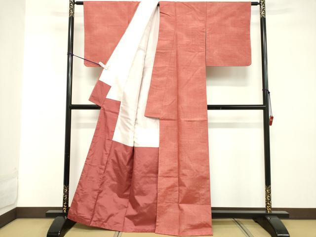 平和屋着物■上質な紬　格子　正絹　逸品　未使用　DABD2785cd