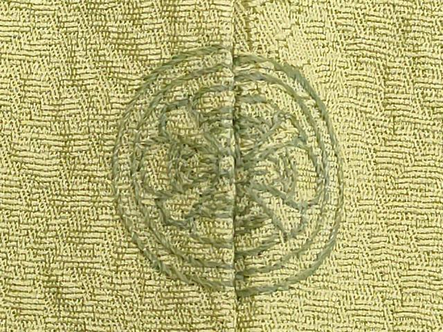 平和屋着物■上質な色無地 舞花地紋 抹茶色 正絹 逸品 DABD2803cd